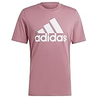 adidas Uomo Essentials Single Jersey Big Logo Tee, preloved Crimson/White