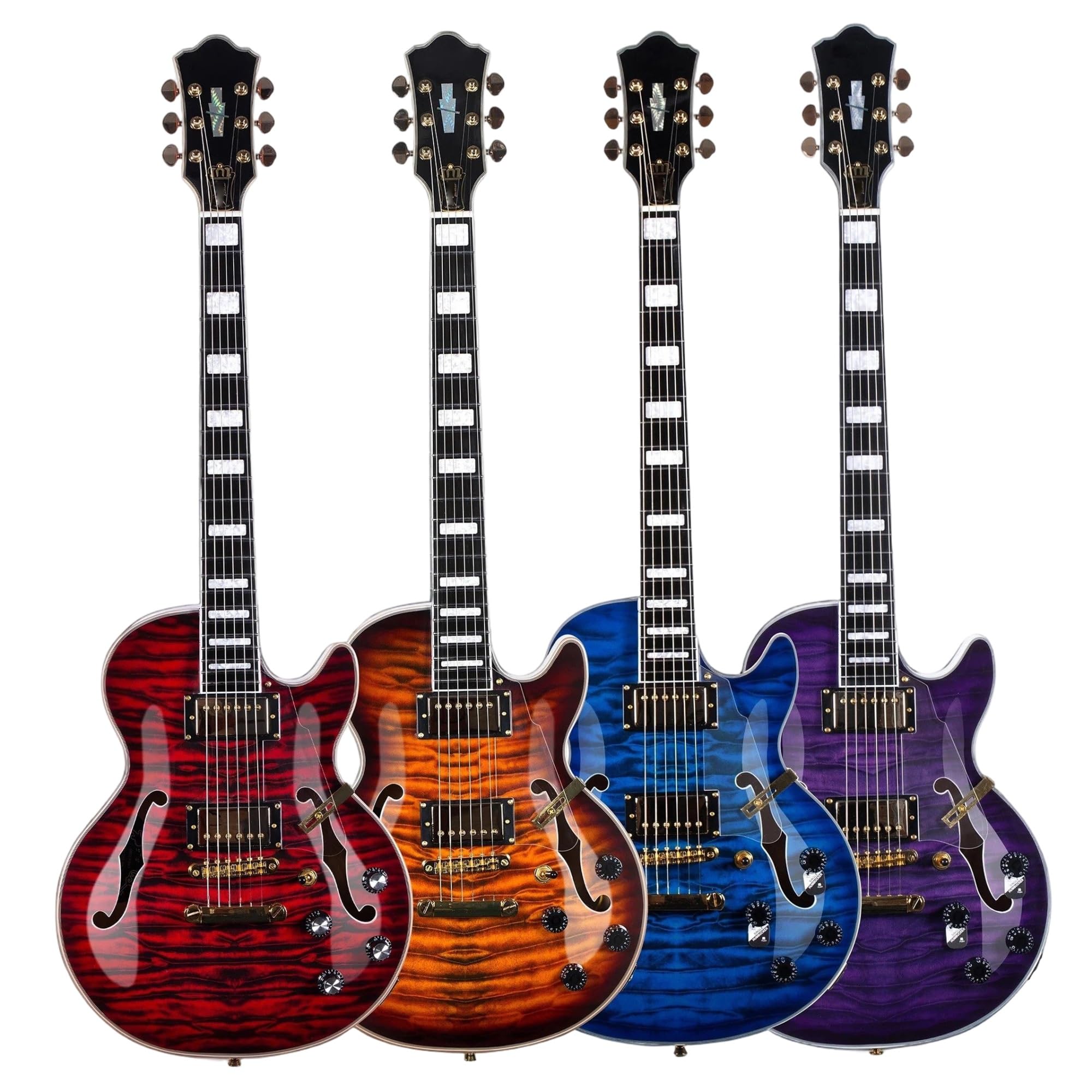 Standard Gitara Elektryczna Humbucker Pickup LP Gitara Elektryczna Palisander Podstrunnica Miłośnicy Muzyki Profesjonalna Wydajność(Purple)