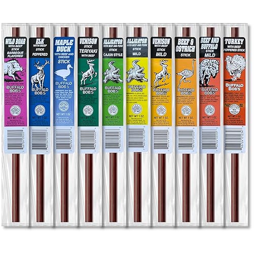Buffalo Bob's Palitos de carne Wild Game - 10 paquetes