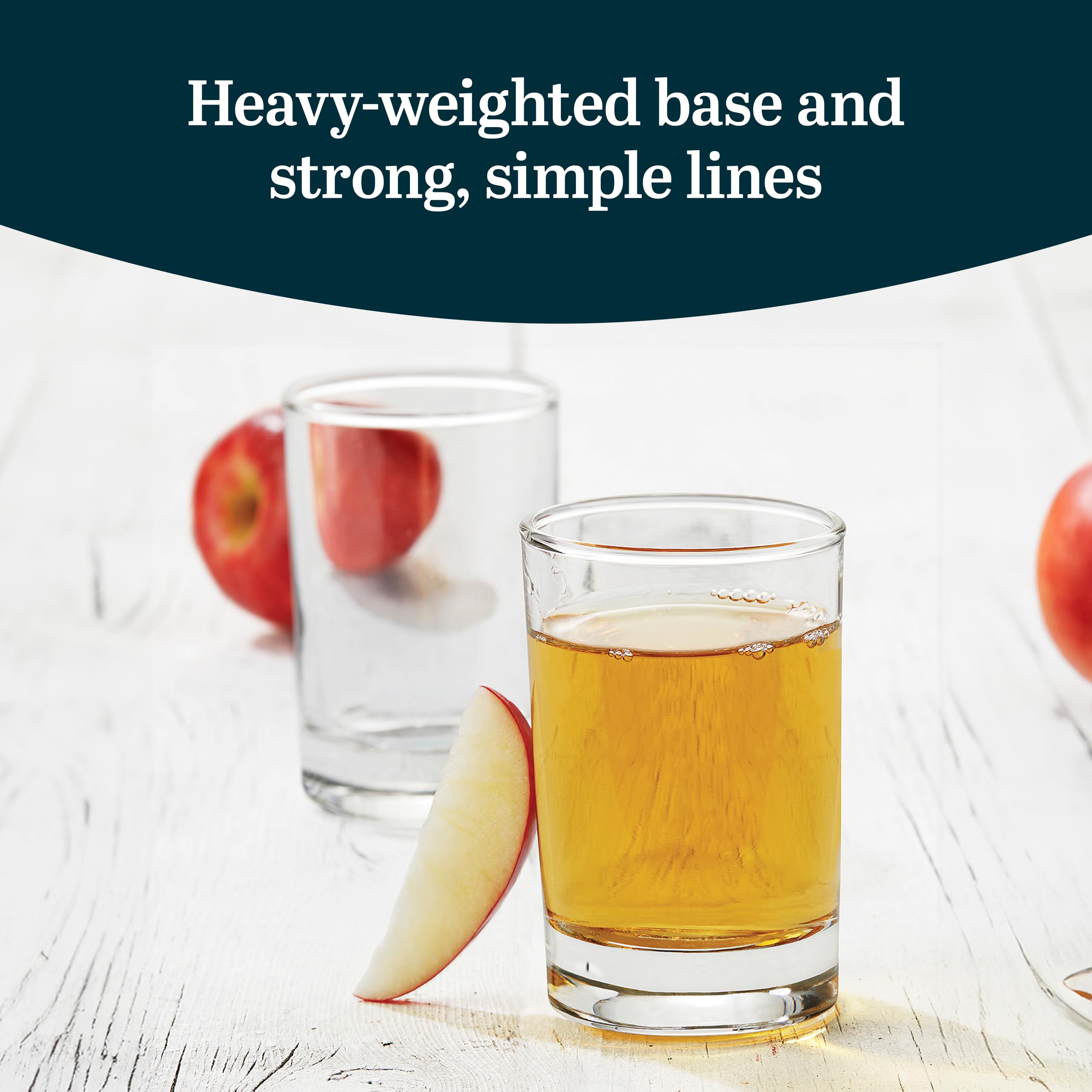 Libbey Juego de 8 vasos de jugo de frutas, vasos de base pesada, vasos de jugo de desayuno, vasos transparentes para bebidas frías