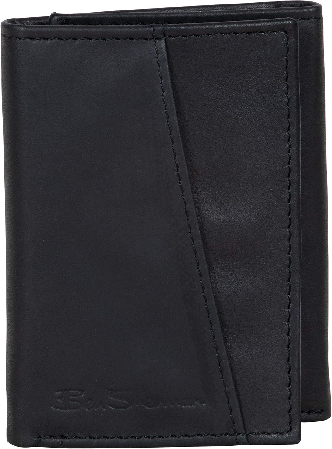 Ben Sherman Men's Manchester Bifold Slim Wallet Full-Grain Leather RFID Minimalist Gift Box
