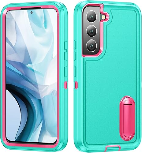 Miniatura 3 de IDweel Funda para Samsung Galaxy S22 con soporte integrado, protección resistente a prueba de golpes, antiarañazos, resistente, duradera, funda