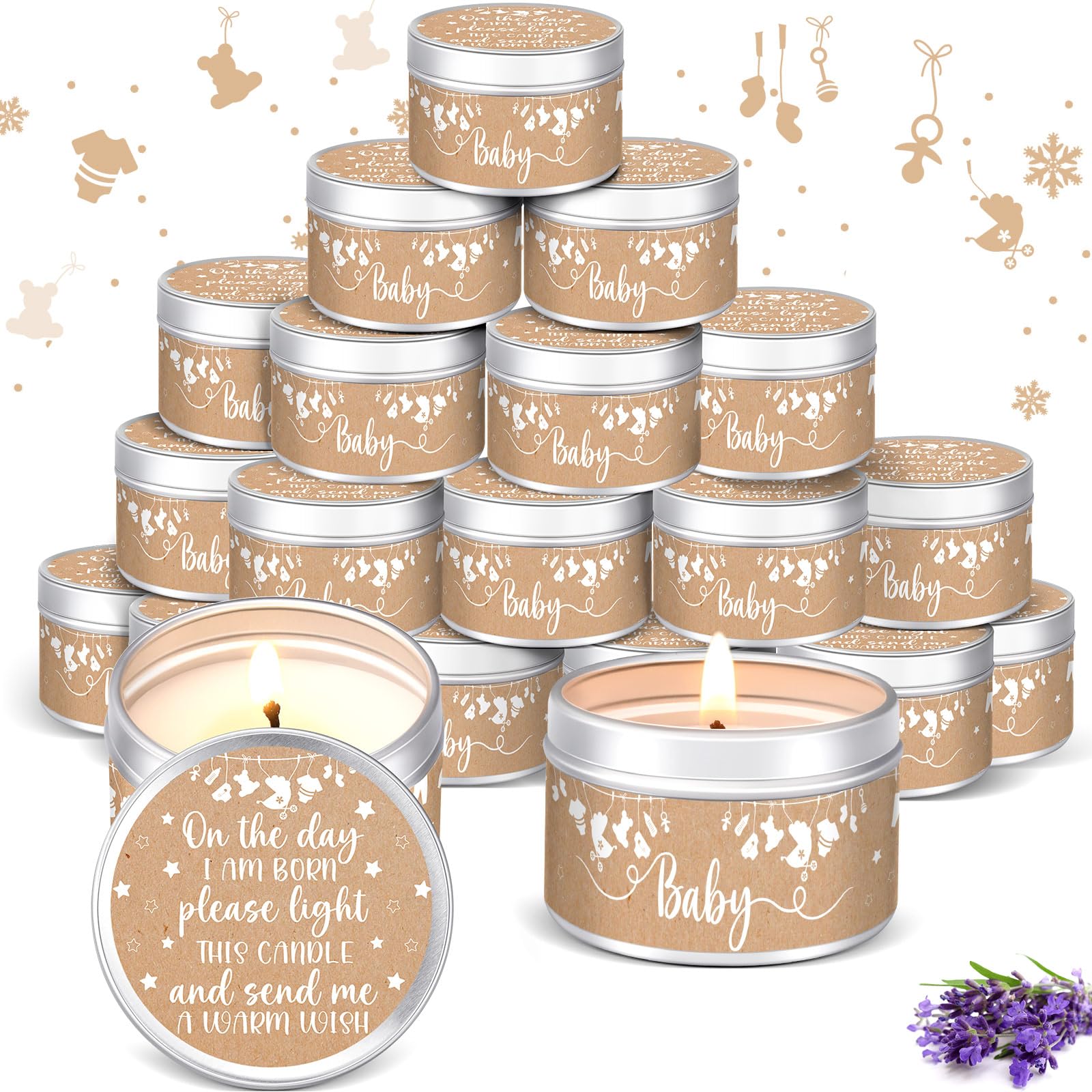 MTLEE Lavender Scented Candles