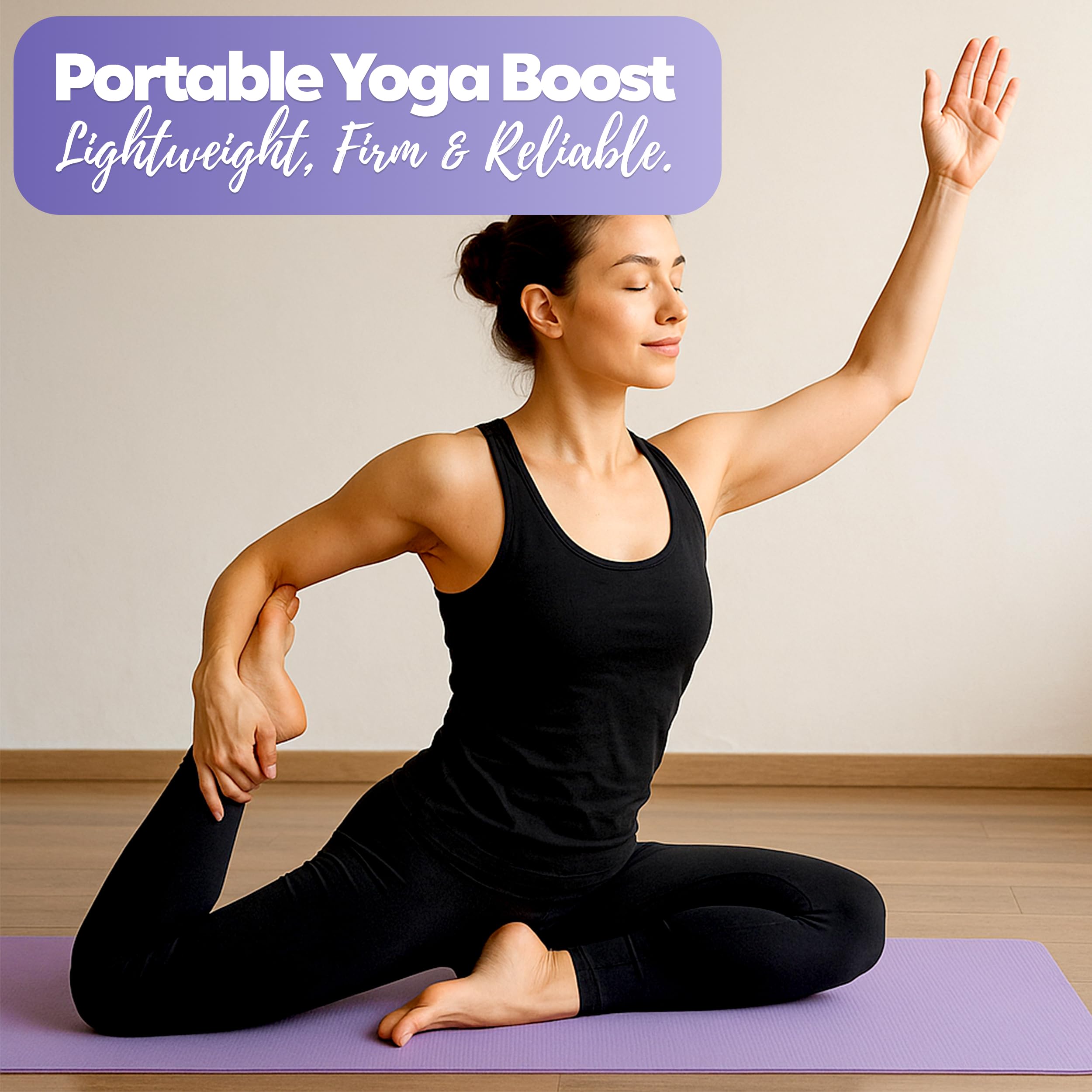 Tapis Yoga Antidérapant Professionnel TPE 180x60 cm 10 mm Non Toxique Hypoallergénique Durable avec Sangle et Sac