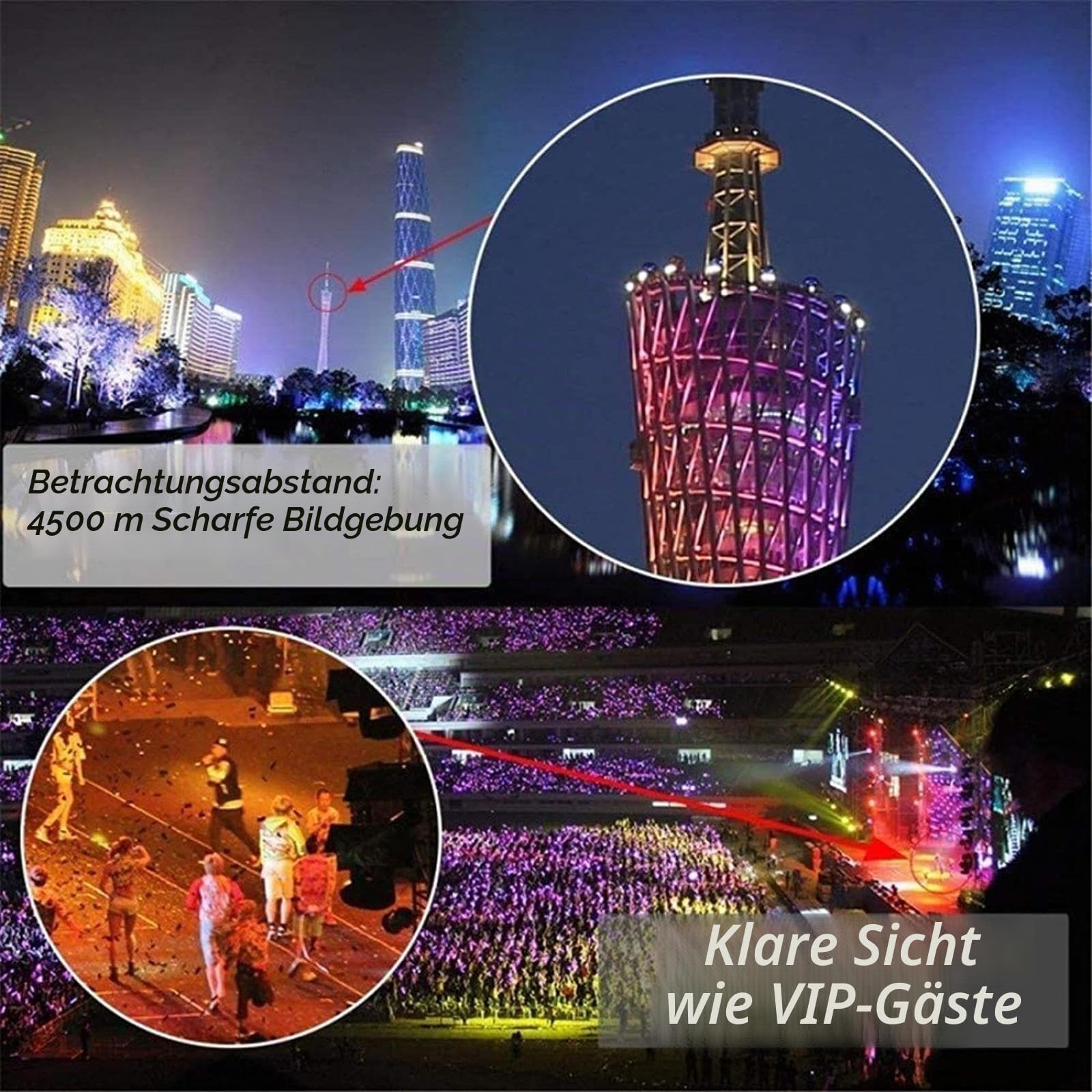 80x80 Hochleistungs-Fernglasteleskope 5000 m Professionelle Jagdreviere Ferngläser mit großer Reichweite Camping und Tourismus