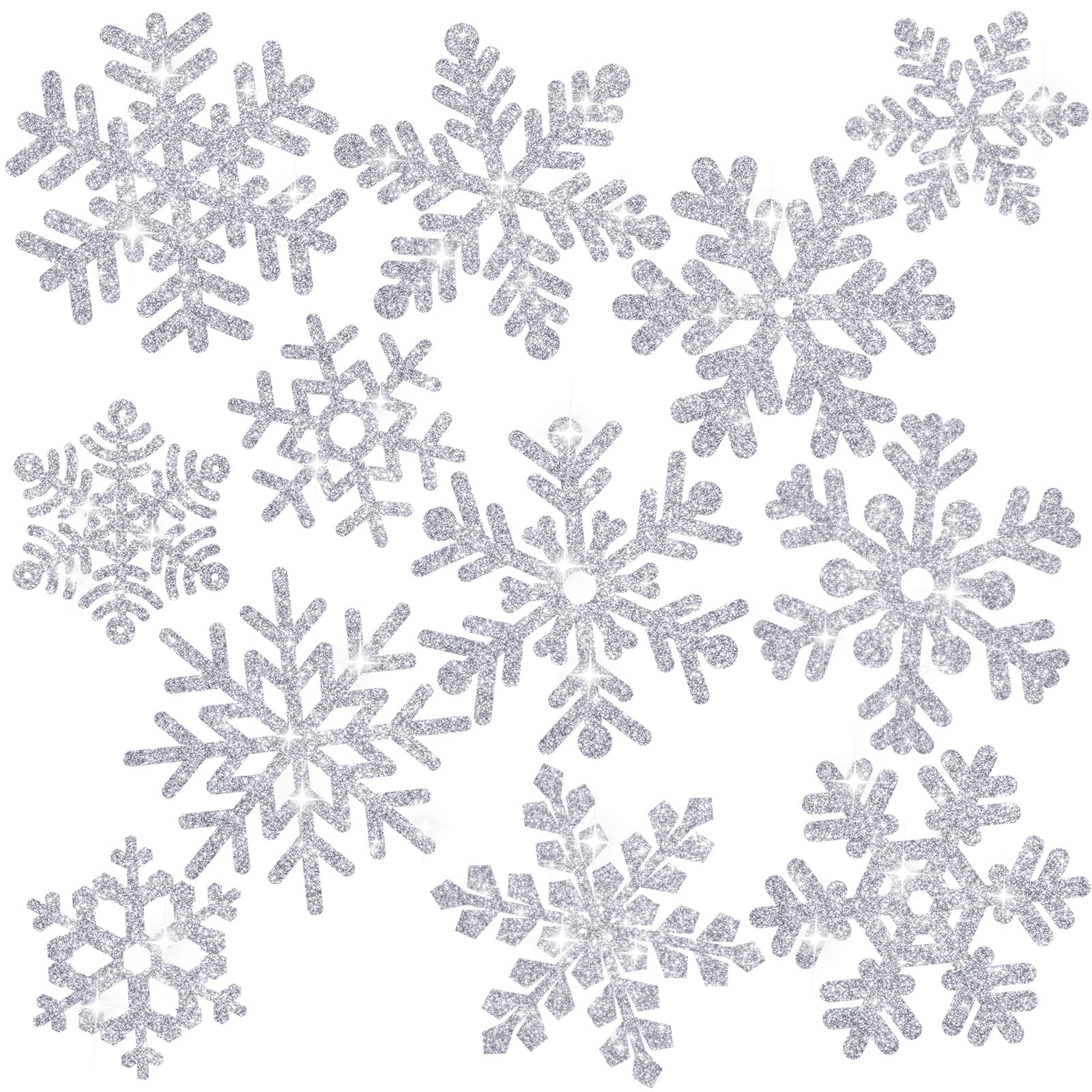 Flocon de neige décoratif argenté idéal pour embellir vos cadeaux