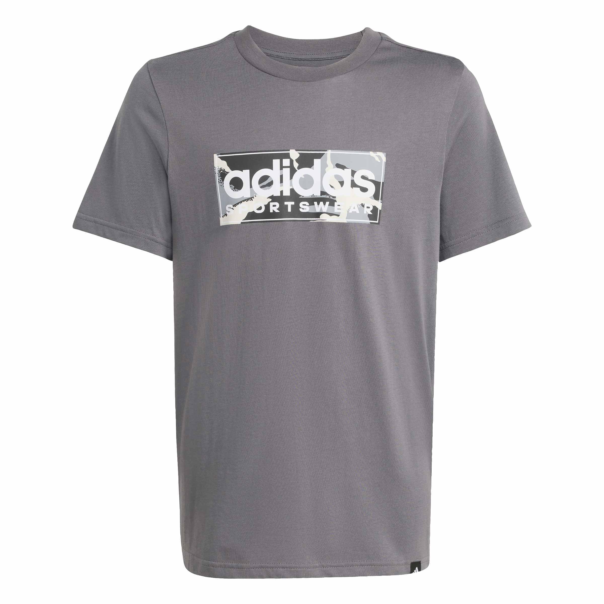 Adidas Boys Gris Kid's T-Shirt Camo Lineagraphicr