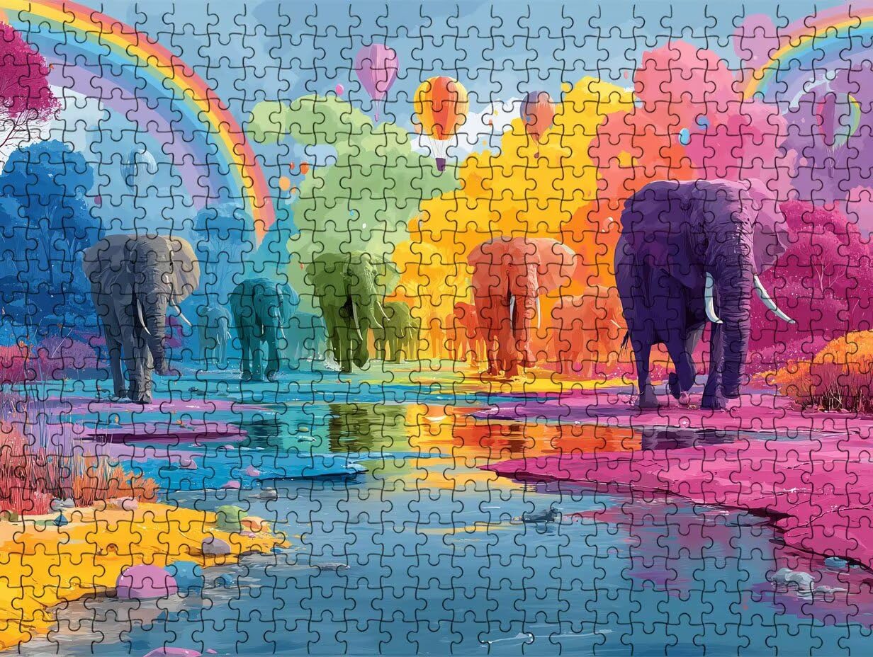 Puzzle 5000 sztuk, kolorowy obraz puzzle dla dorosłych puzzle, wyzwanie dekoracja puzzli, rozrywka gra edukacyjna dla całej rodziny, na prezent dekoracja R7KH-64