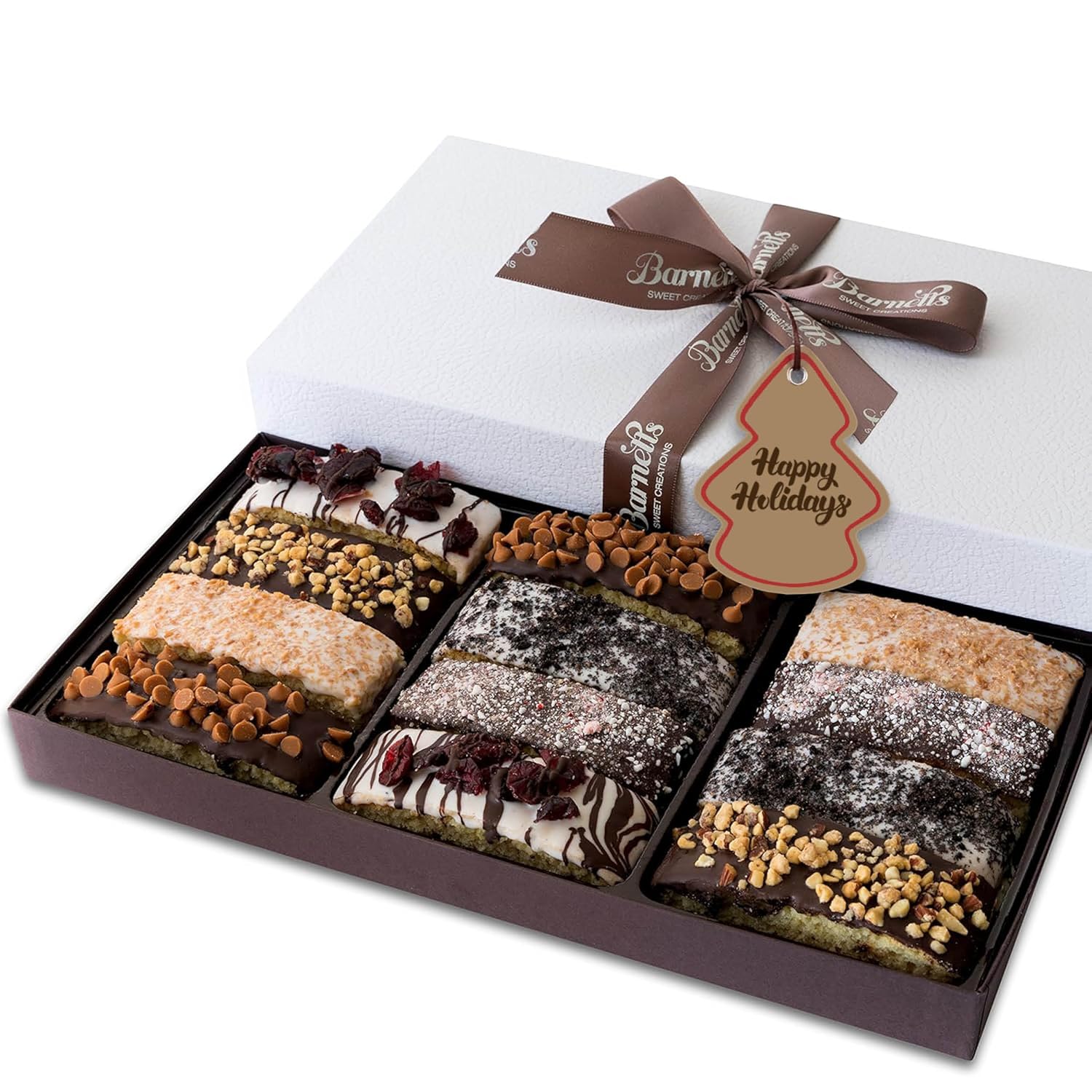 Christmas Gift Baskets, 12 Chocolate Biscotti Gourmet Holiday Chocolate Cookies Gift Box for Women, Gifts Ideas Food Delivery for Men Aunt Grandma Christmas Gift Baskets, 12 Chocolate Biscotti Gourmet Holiday Chocolate Cookies Gift Box for Women, Gifts Ideas Food Delivery for Men Aunt Grandma