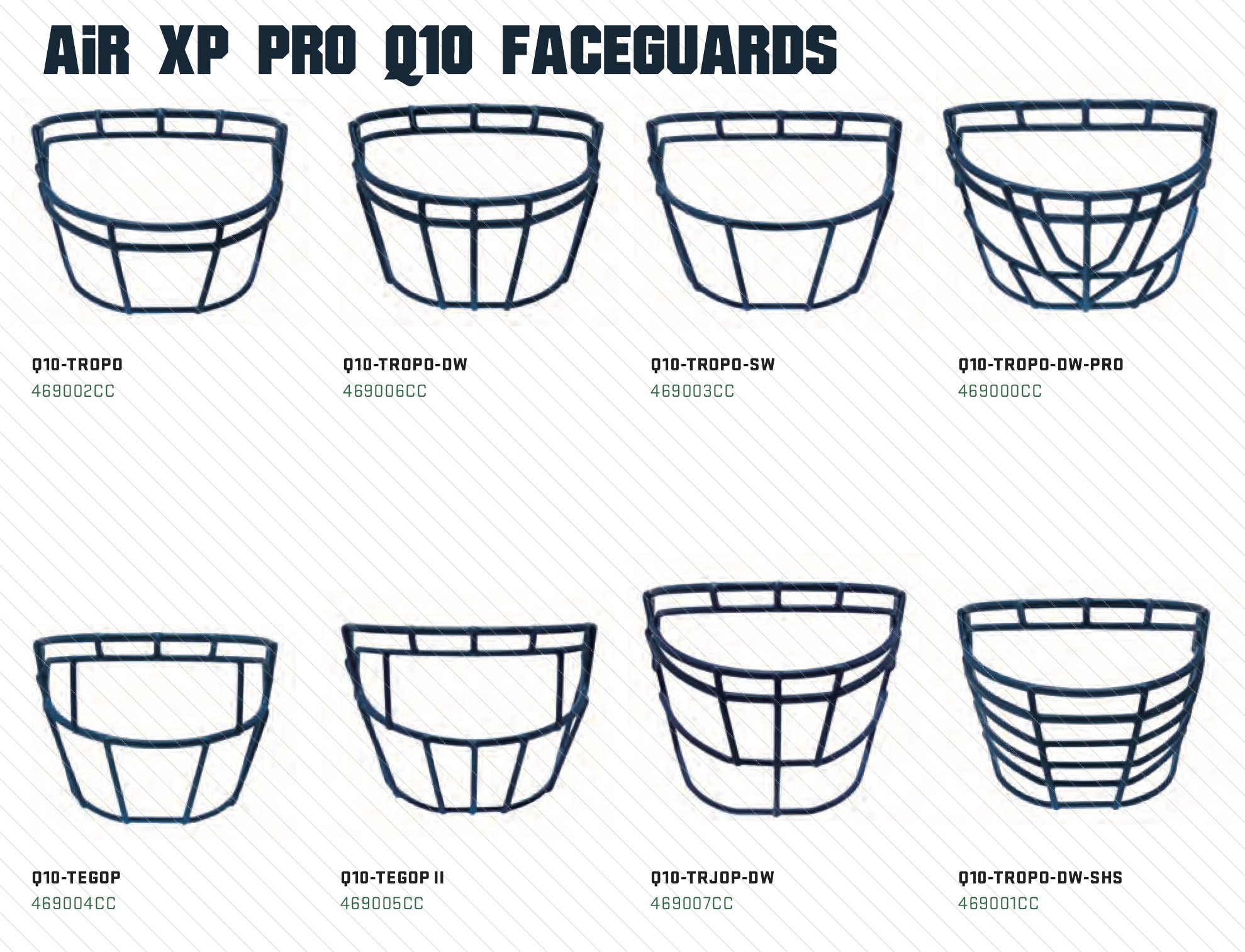 Schutt Sports FB Varsity Q10 Tropo Faceguard, Kelly Green