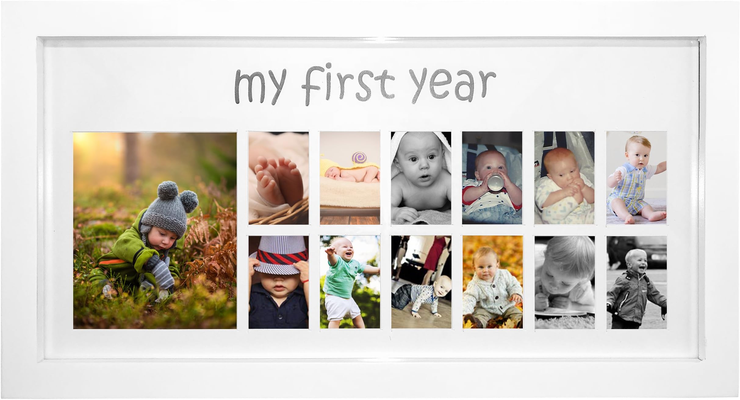 ImpressionMemories "My First Year Photo Moments Baby Keepsake Frame