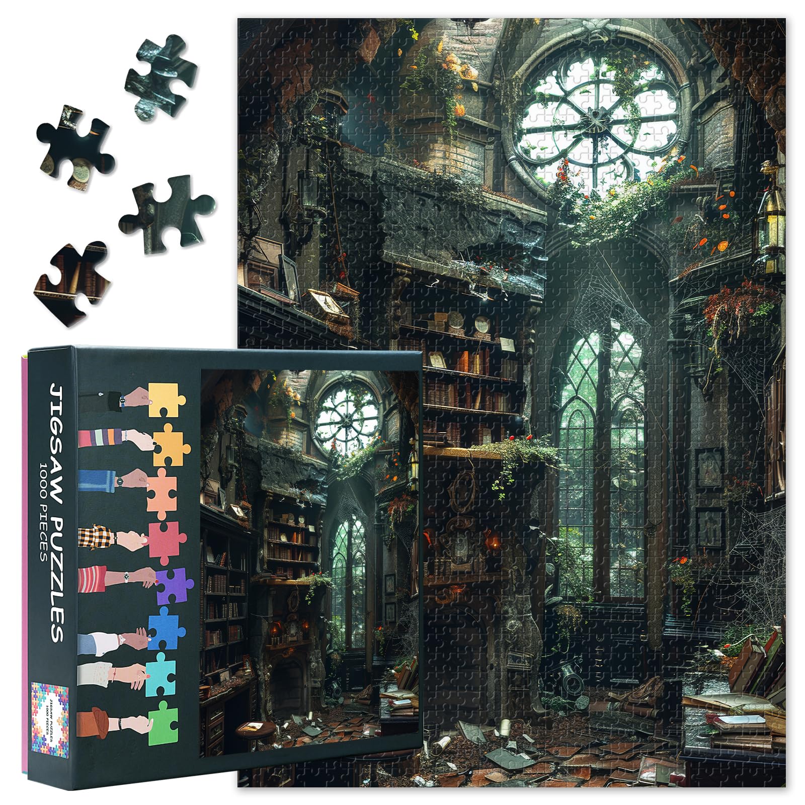 Antique Shop Puzzles for Adults 1000 Pieces, Cobwebs Jigsaw Puzzles, Adult Puzzle for Adults, Educational Fun Games or Toys for Elders Friends 20X27 INCH