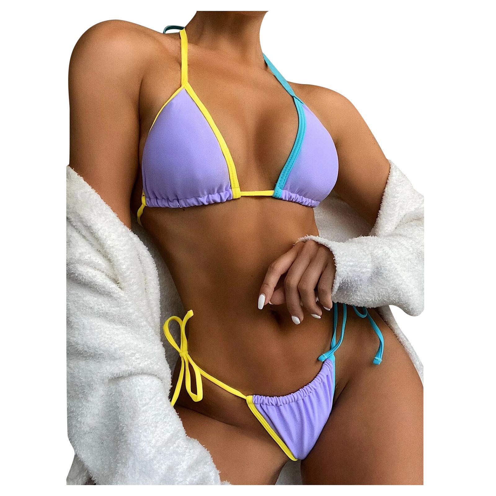 Bikini Femme 2 Pieces Maillot de Bain Femme Sexy -Up Bikini Maillot De Bain Beachwear Femmes Maillots Ensemble Maillots Tankinis Jupe Shorty