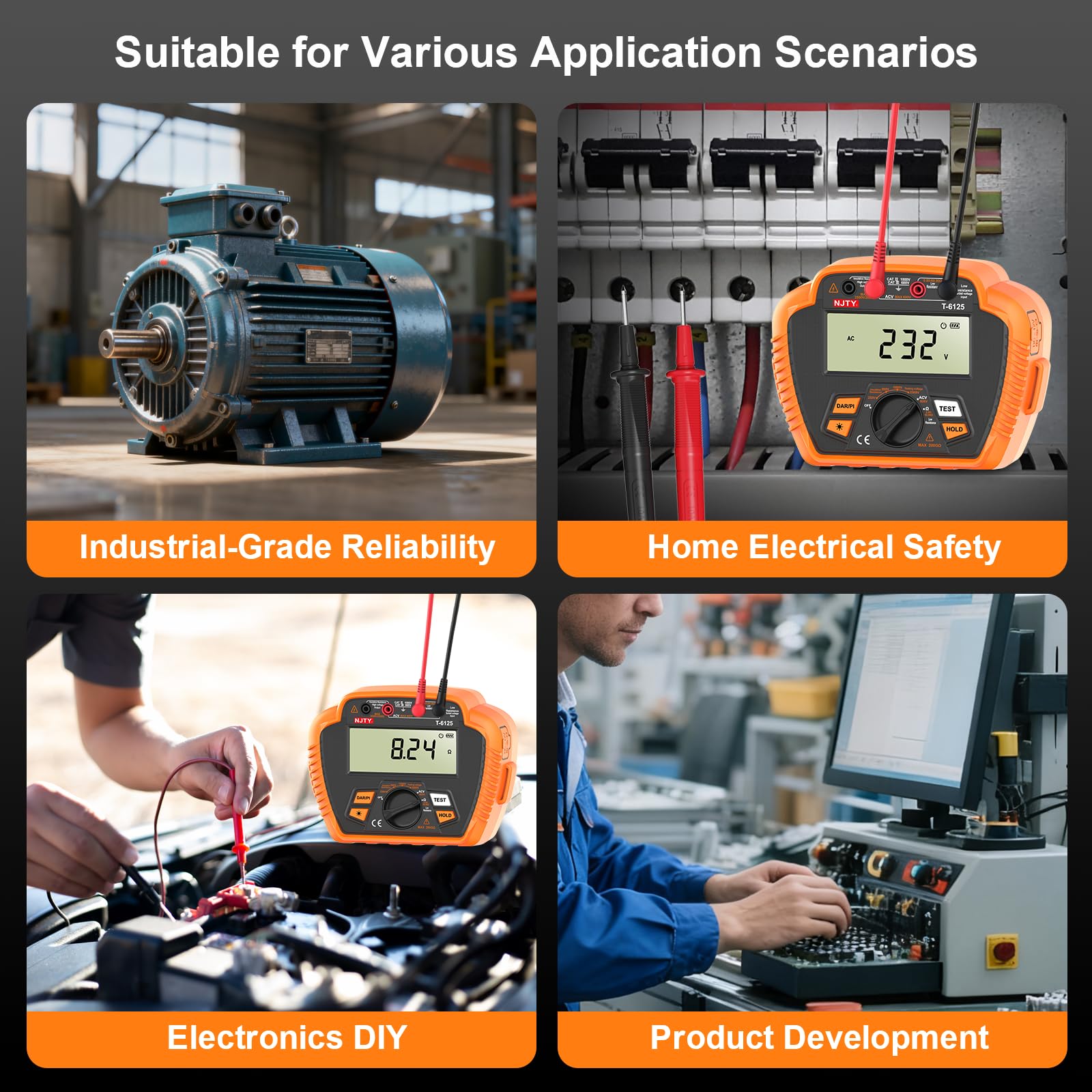 NJTY T6125 Insulation Resistance Tester - 2500V -7