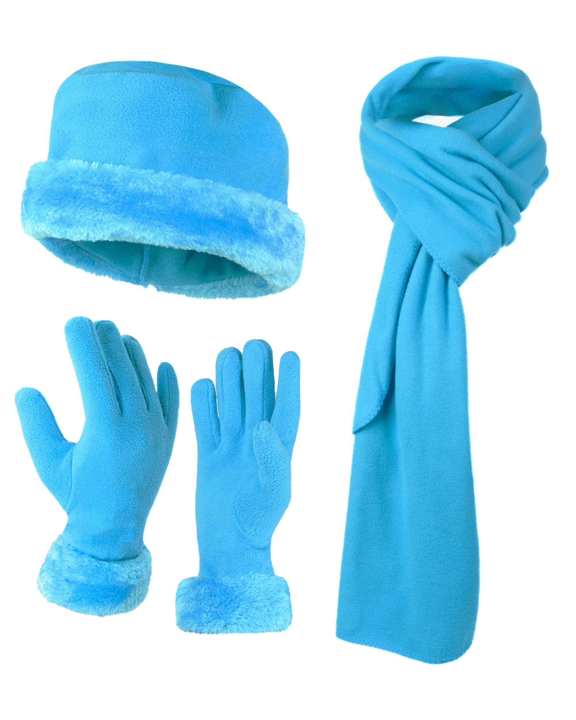 boxed-gifts Women's Warm Fleece Winter - Women's Hat and Glove Set + Hats Gloves Scarves for Women