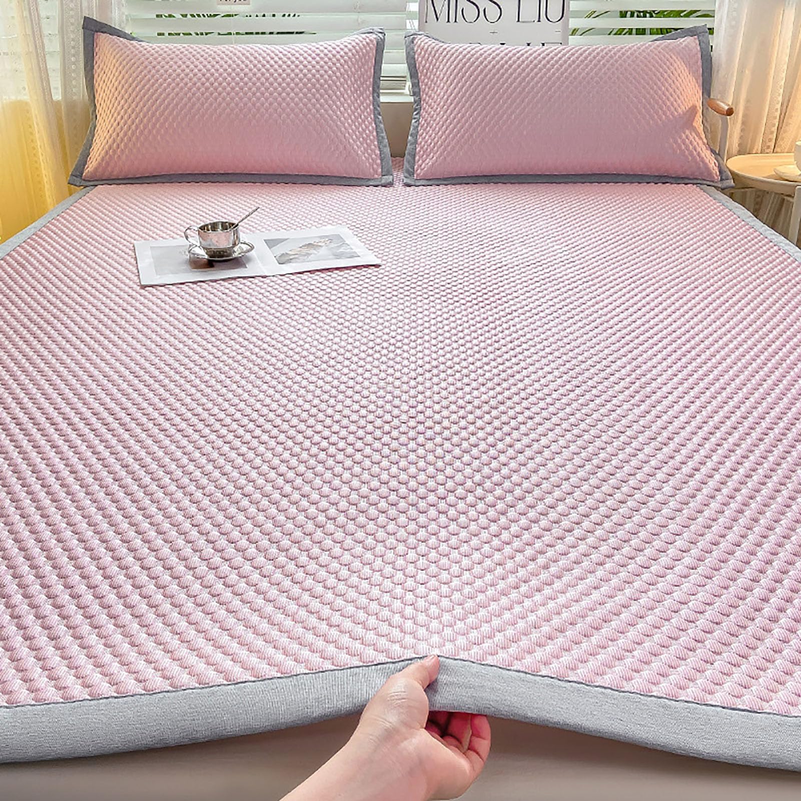 Protector de colchón con fundas de almohada, diseño ligero y transpirable para sudores nocturnos y personas que duermen con calor, comodidad ultra fresca para las noches de verano