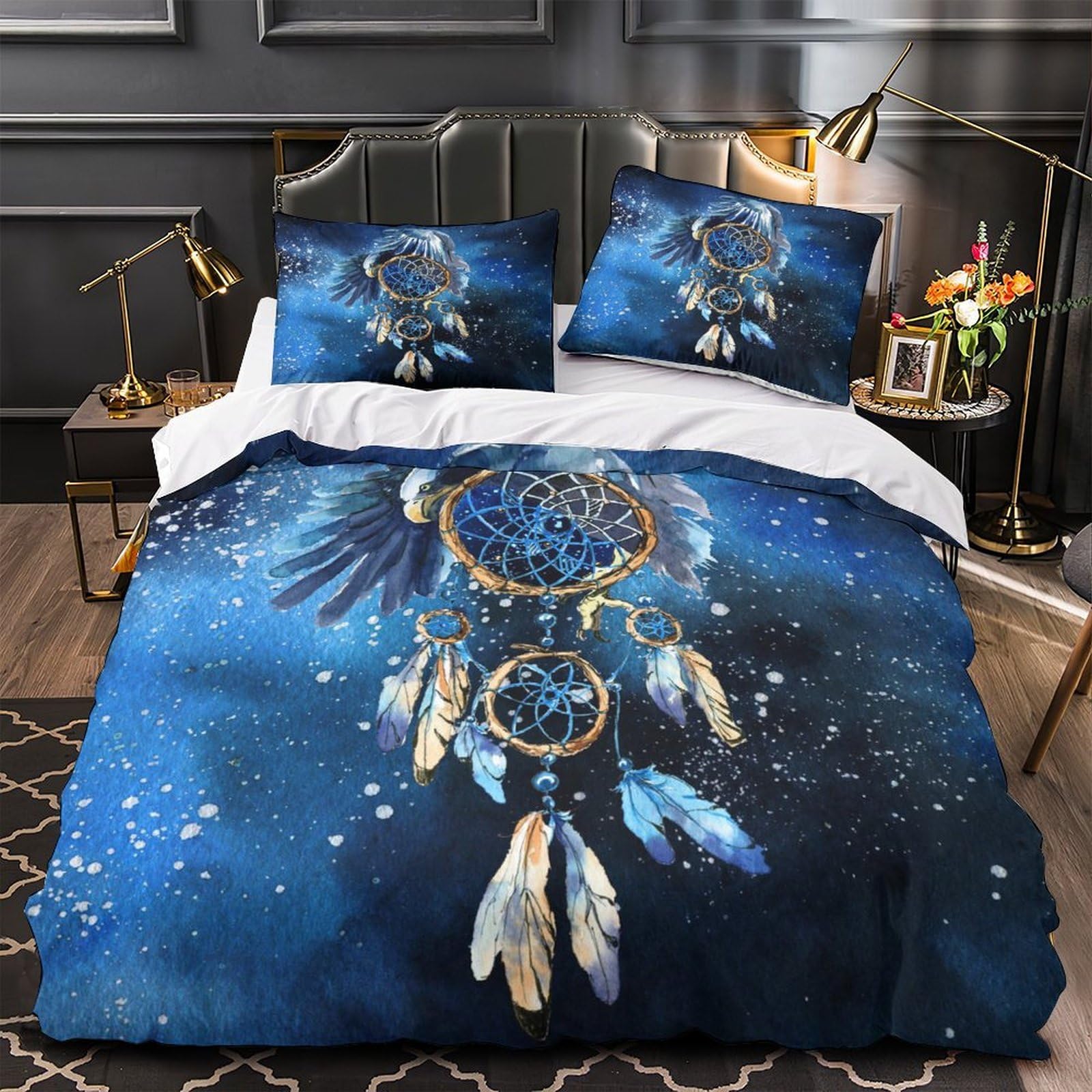 Housse de couette microfibre hypoallergique ultra douce et respirante 3D
