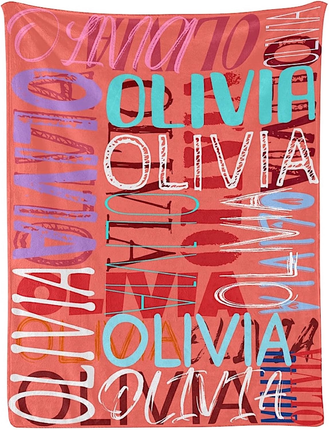 JOYXBUY Custom Blanket with Name, Personalized Monogram