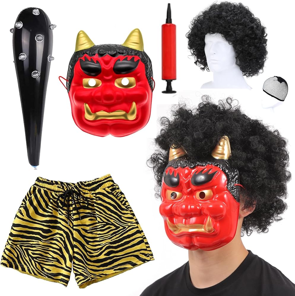 Amazon.co.jp: [iinoo] 鬼 コスプレ 鬼のお面 節分 豆まき オニ退治