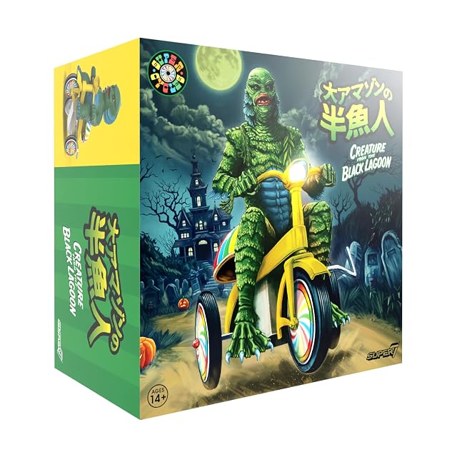 Foto 2 de 6 de Super7 - Figura de acción Super Cycles, el monstruo de la Laguna Negra de Universal Monsters, verde…