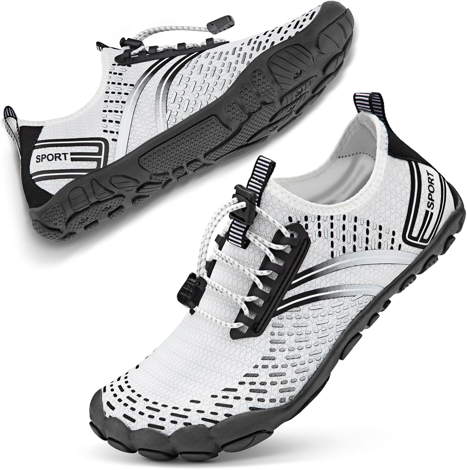 ATHMILE Hiking Barefoot Water Shoes for Women Men Beach Swim Aqua Pool River Quick Dry Athletic Wide Toe Outdoor Sport Kayaking Boating Rock Climbing Yoga Lake