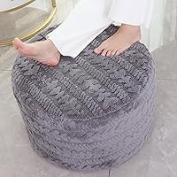 Vista 21 de Asuprui Reposapiés Otomano de Tela de Felpa – Puf de Espuma Suave de 20"x14" con Funda Extraíble Perfecto para Sala de Estar, Dormitorio y Lino