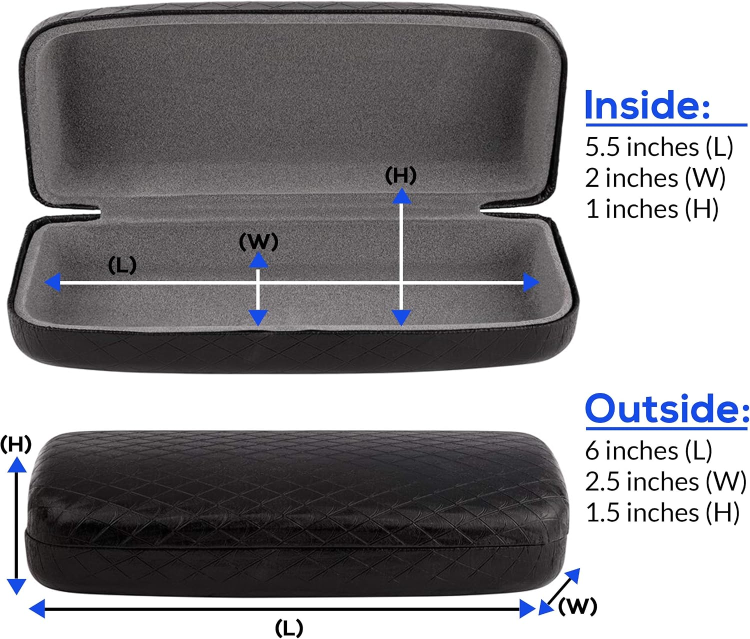 Protective Hard Shell Eyeglasses Case for Eye Glasses for Women and Men