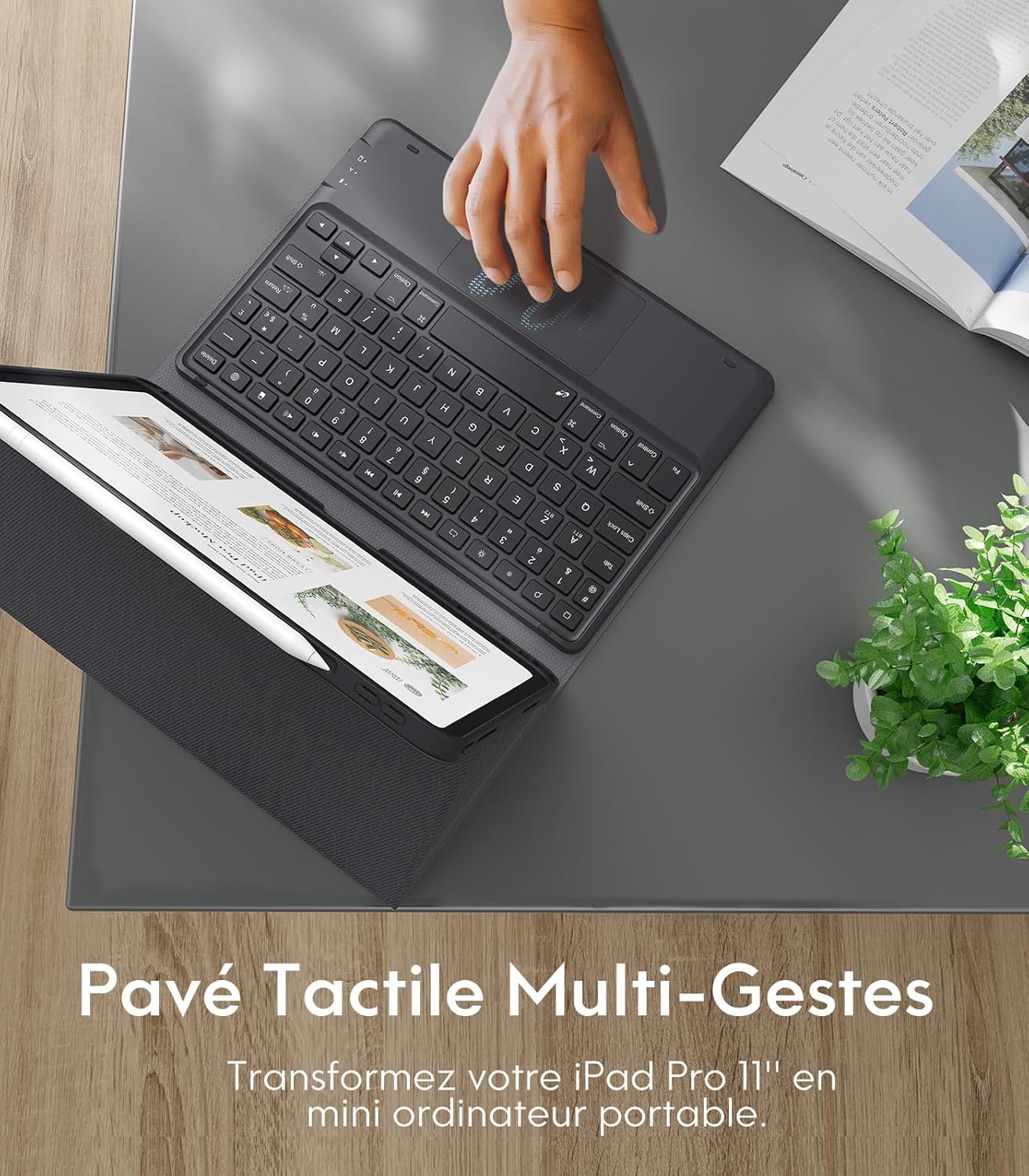 Klávesnica pre iPad Pro v rôznych uhloch