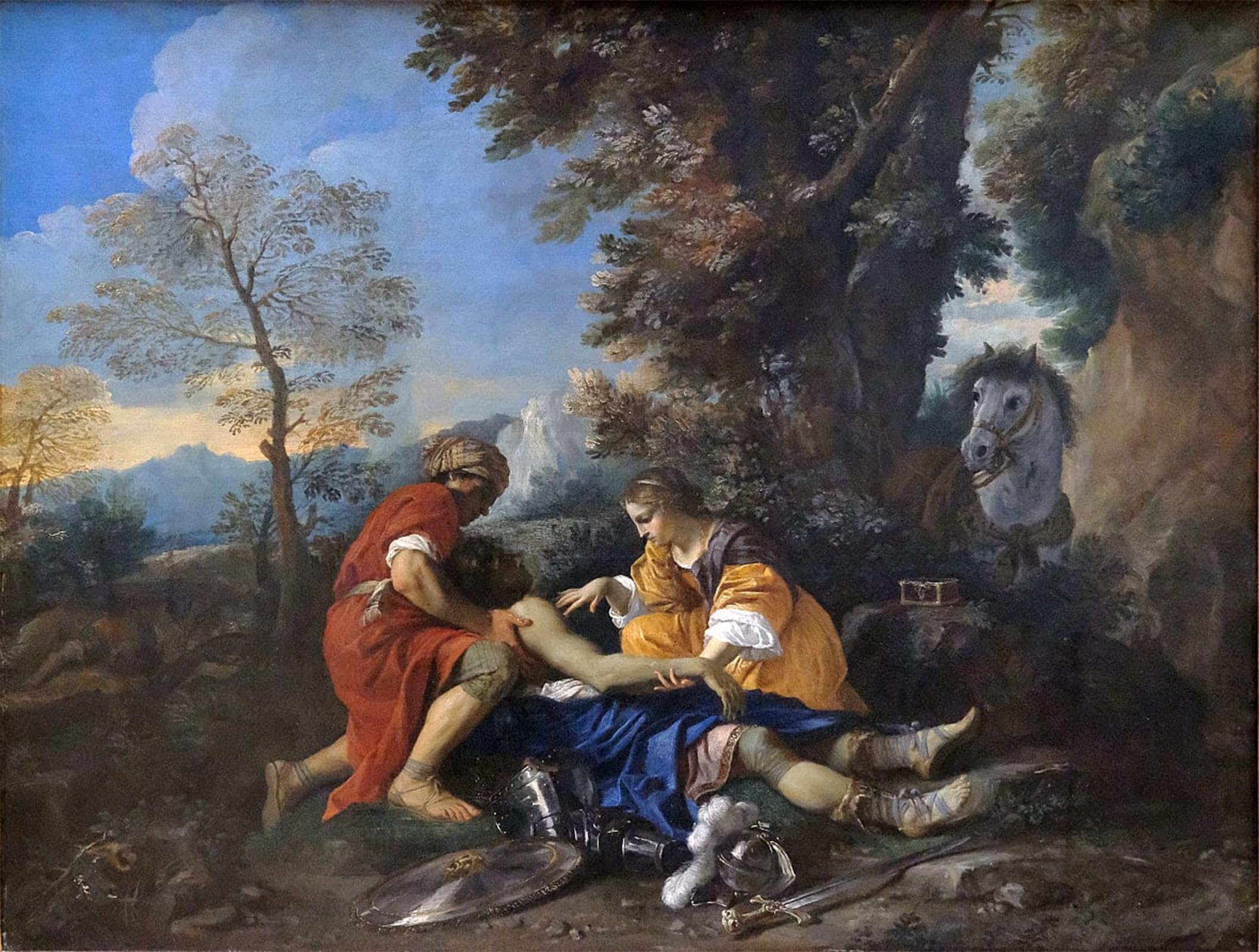Tancredi Risuscitato lienzo de Pier Francesco Mola cuadro artístico decorativo de 60x90cm 5