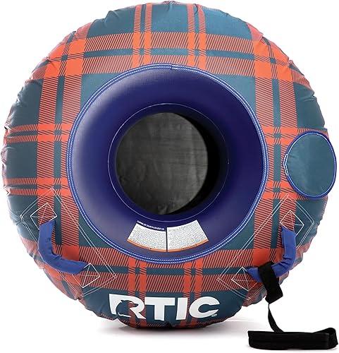 RTIC Tubo de nieve resistente para trineo resistente para niños y adultos, trineos inflables de invierno, parte inferior de lona resistente a