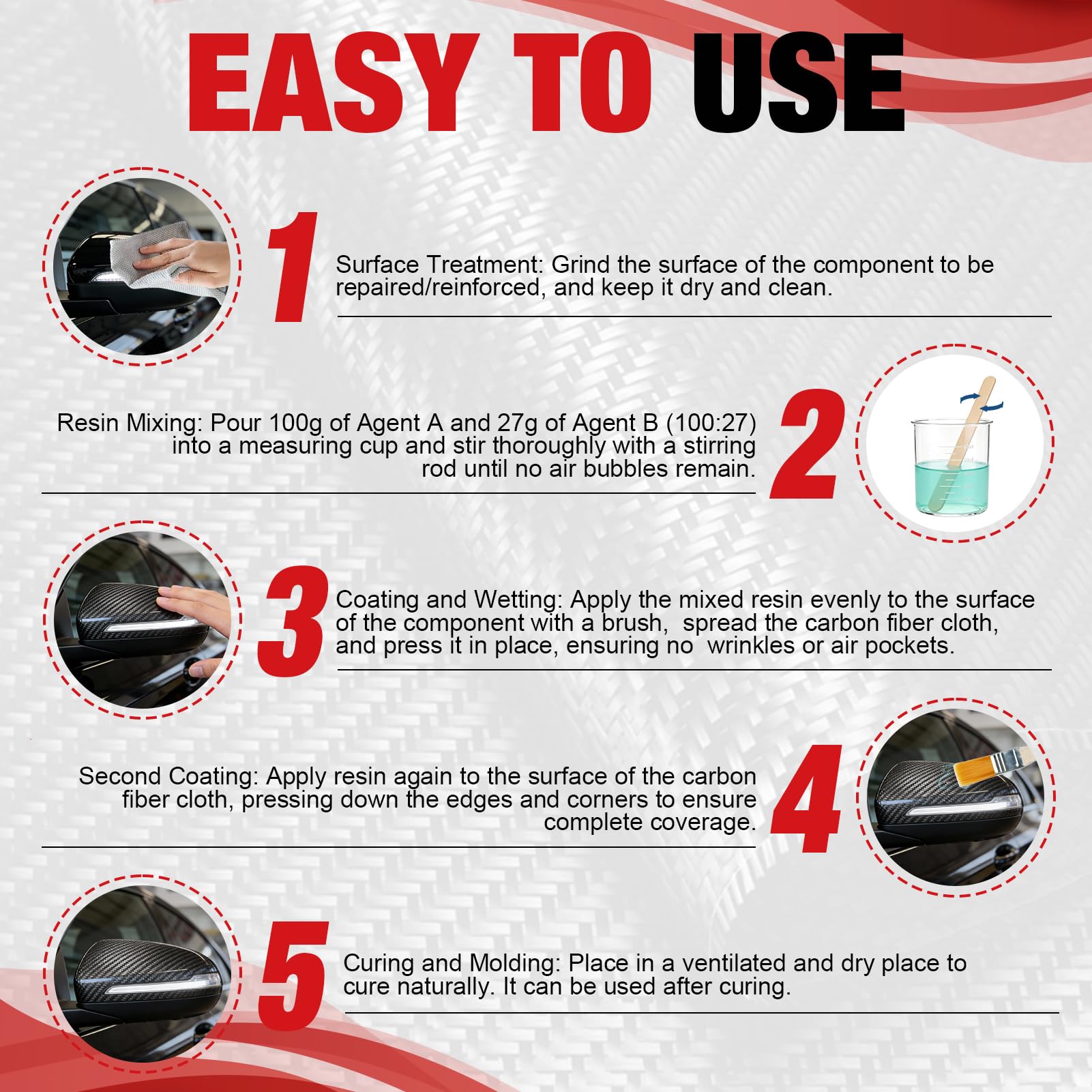 Carbon Fiber Repair Kit - Fix & Enhance! -6 Carbon Fiber Repair Kit - Fix & Enhance! -6