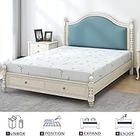 Vista 7 de Colchón de espuma viscoelástica de 6 pulgadas de sensación media firme con funda de bambú, colchones de cama transpirables con certificado