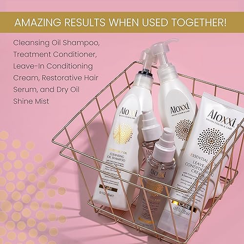 Miniatura 6 de ALOXXI Acondicionador de tratamiento capilar  Acondicionador hidratante para cabello seco, dañado y encrespado  Mezcla de 7 aceites esenciales