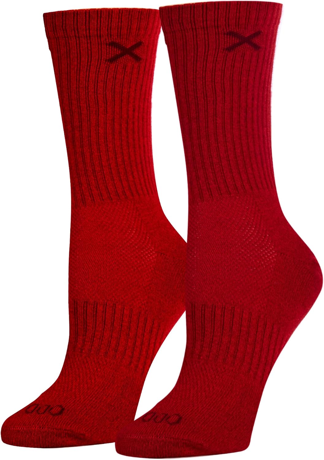 Odd Sox - Basix Heather Athletic Crew Socks - Knit Cotton Cushioned Breathable Arch Support - Unisex Sizing