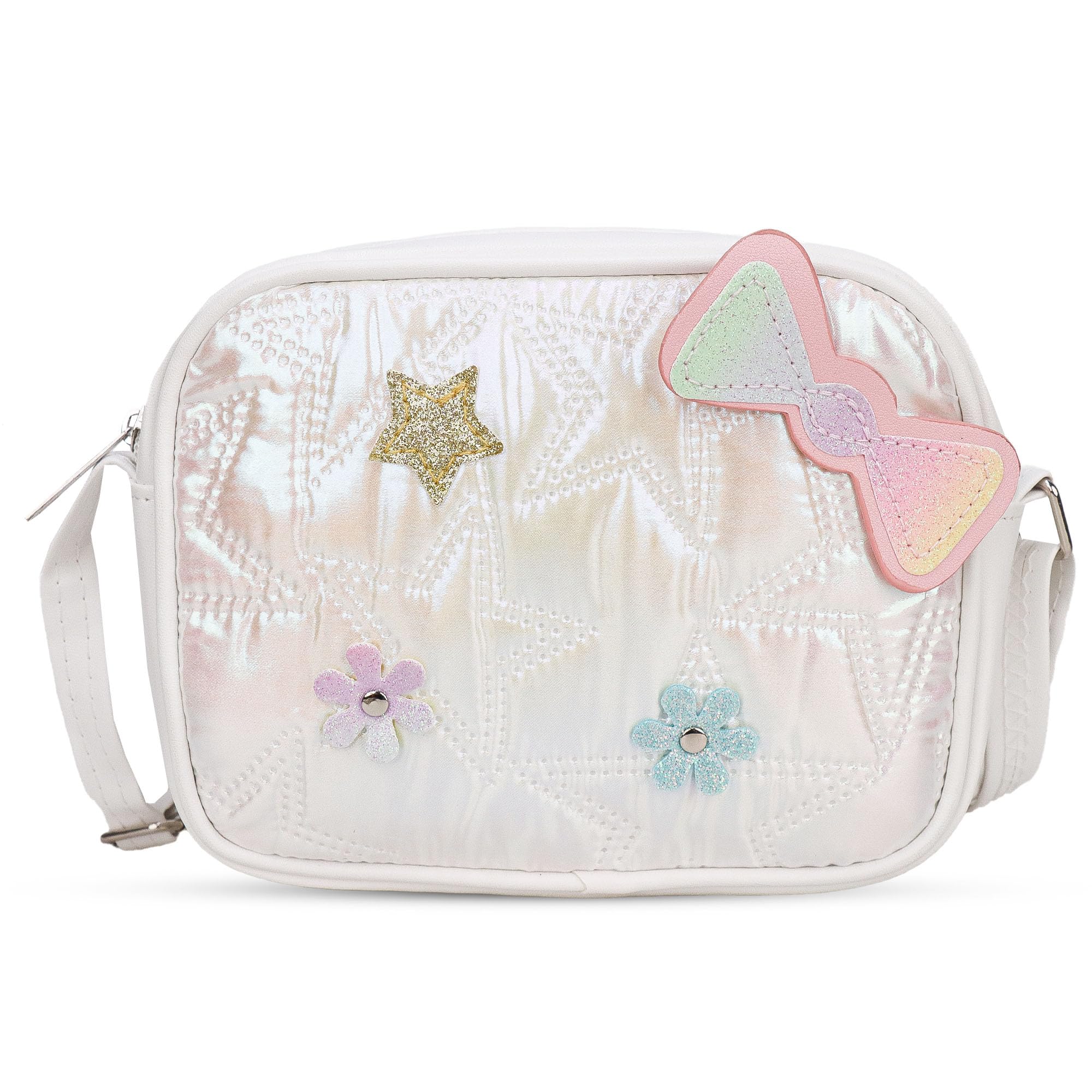 ADSON Laser Holographic Fluffy Self Quilted Crossbody Bag Sling Cute Shoulder Bag Purse Handbag Cute Tote Girl Messenger Child Tote Wallet kids Crossbody Bag(Fluffy Self Quilted Multi Colour) (B0CVQY9FTH) Amazon Price History, Amazon Price Tracker