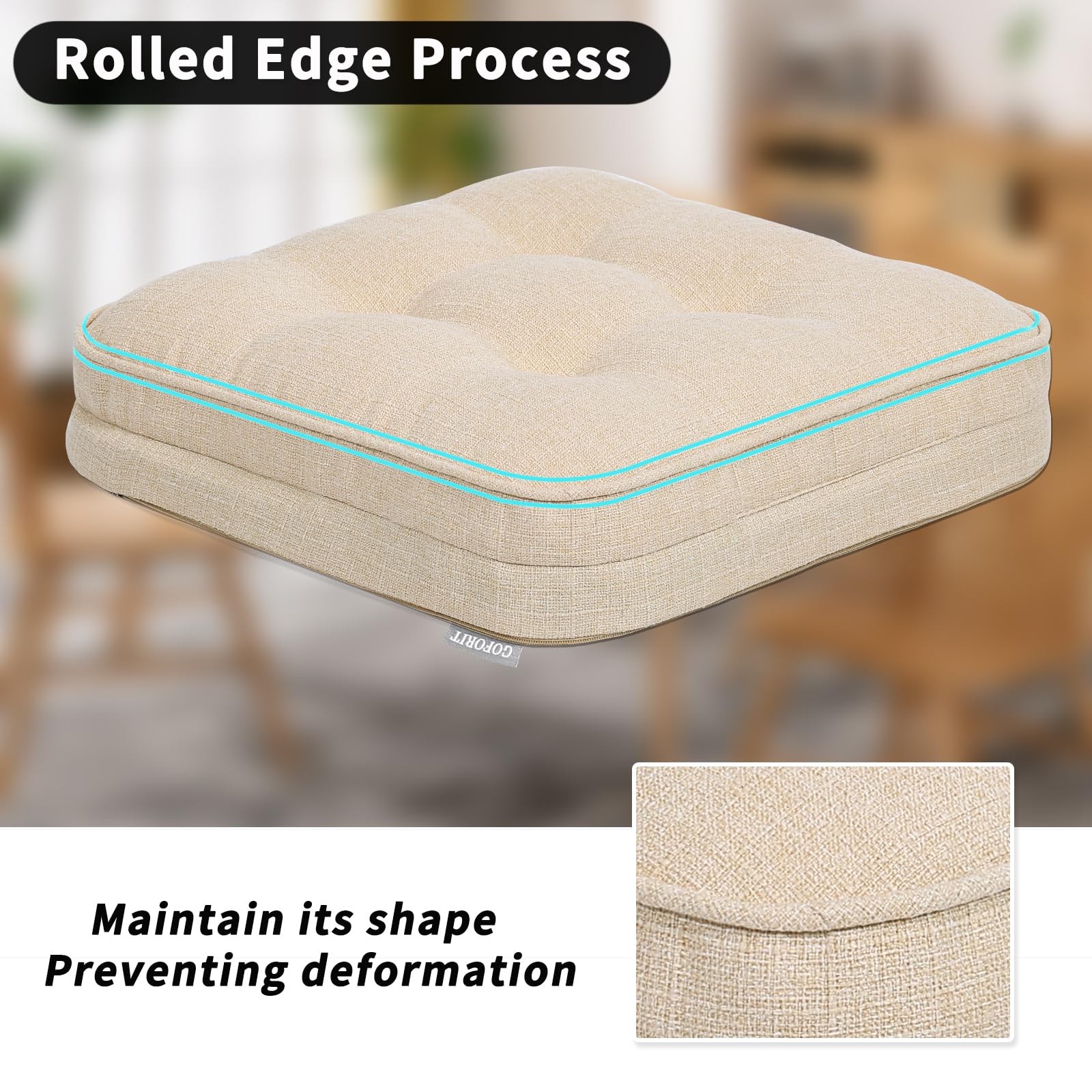 Comfortable GOFORIT Chair Cushions - Beige -5