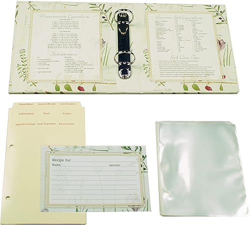 Miniatura 6 de Botanical Treasures - Organizador de recetas para recortes de recetas y tarjetas de recetas