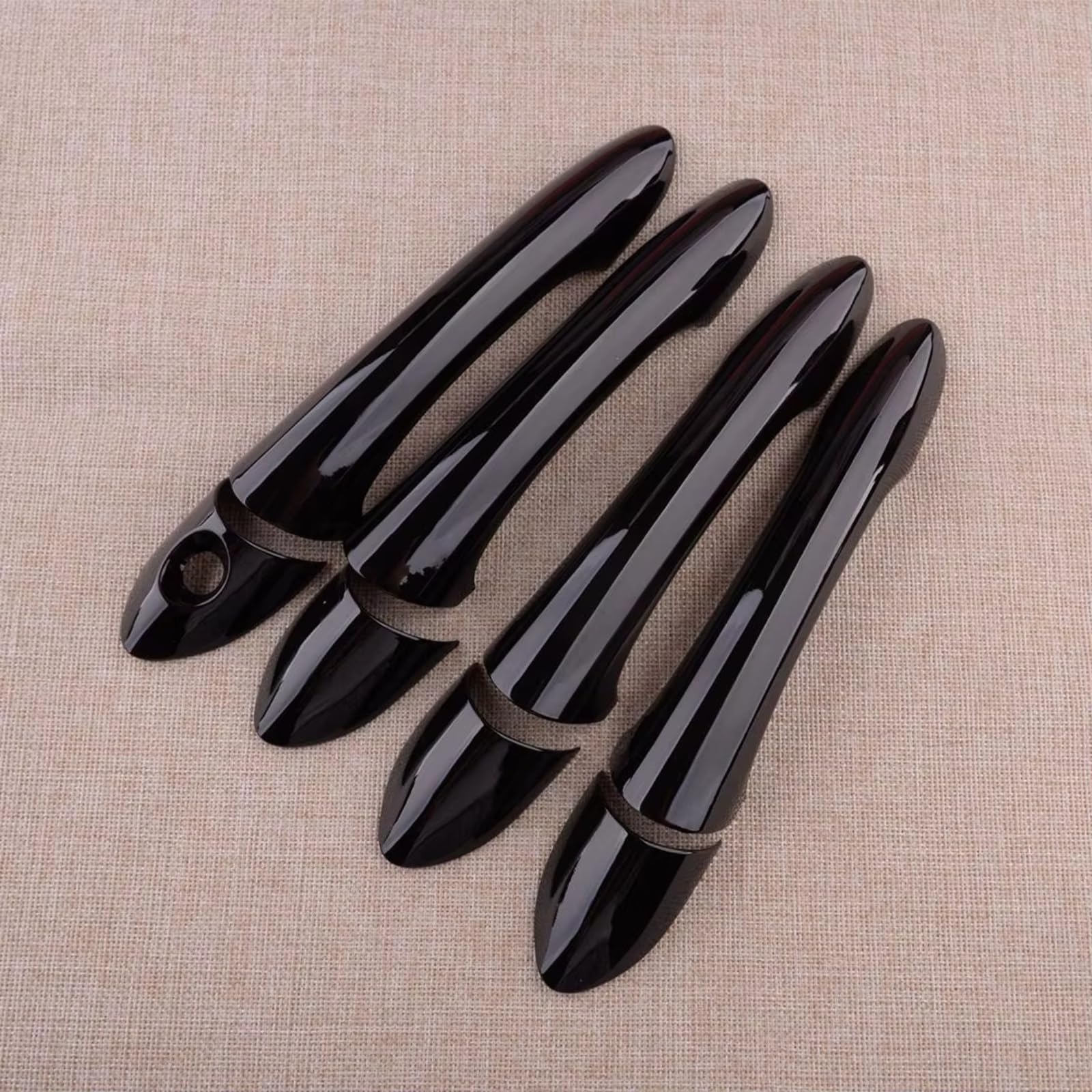 Jjrfvbgt One Color Door Handle Trim Compatible With Hyundai For Sonata 2011 2012 2013 2014 Abs Black Front Rear Left Right Set Car Exterior Door Handle Cover