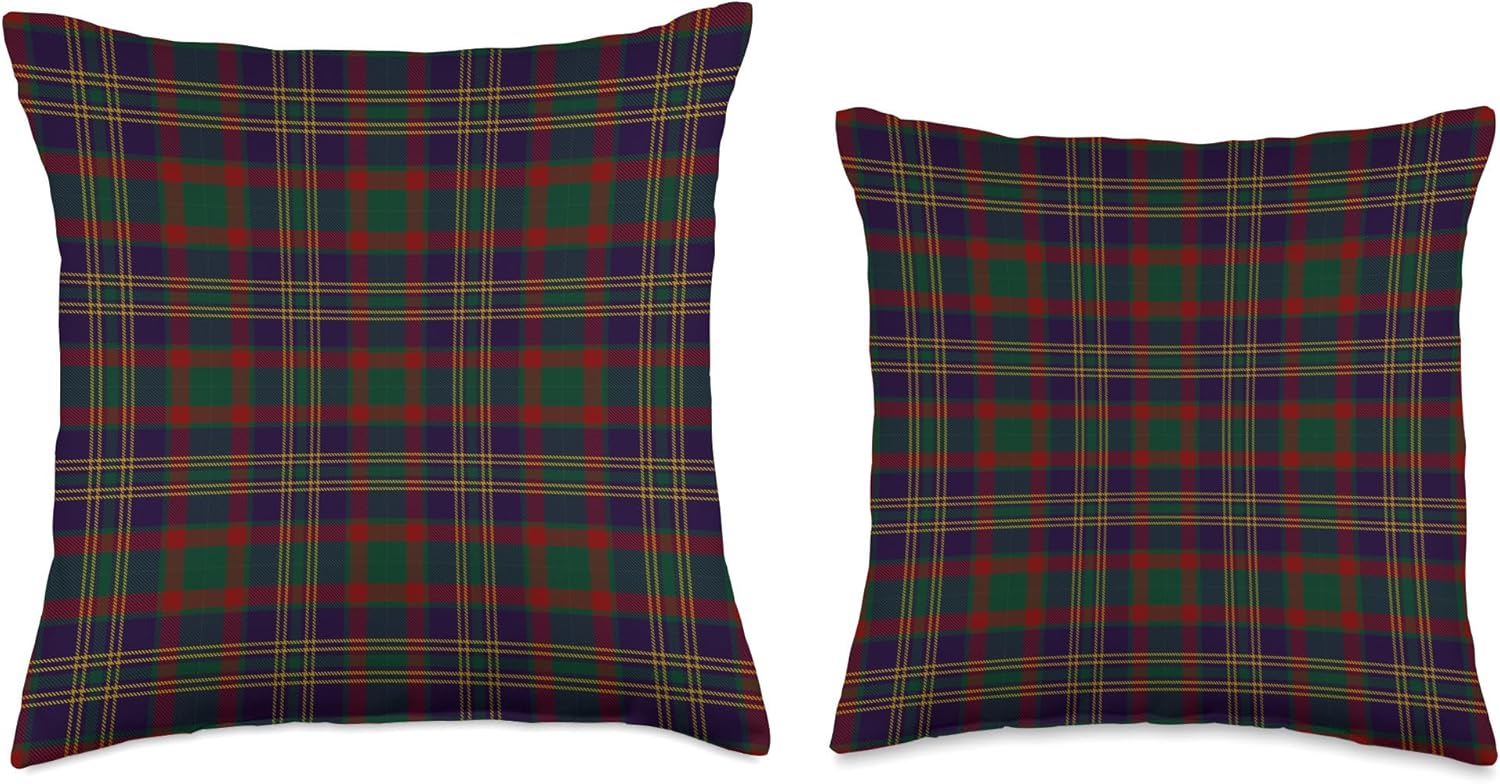 County Cork Irish Tartan Plaid Throw Pillow