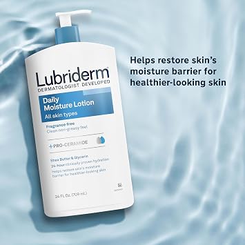 Lubriderm Daily Moisture Body Lotion, Fragrance Free, 24 fl. oz