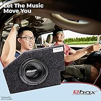 Vista 3 de Bbox - Caja sellada de subwoofer individual de 10 pulgadas, compatible con Dodge Ram Quad Cab 2002-2018, cajas y carcasas de subwoofer alfombradas