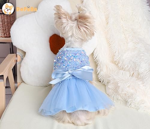 Miniatura 6 de Suéteres para perros pequeños y niñas vestido de invierno para cachorros ropa para mascotas para clima frío ropa cálida de forro polar para perros