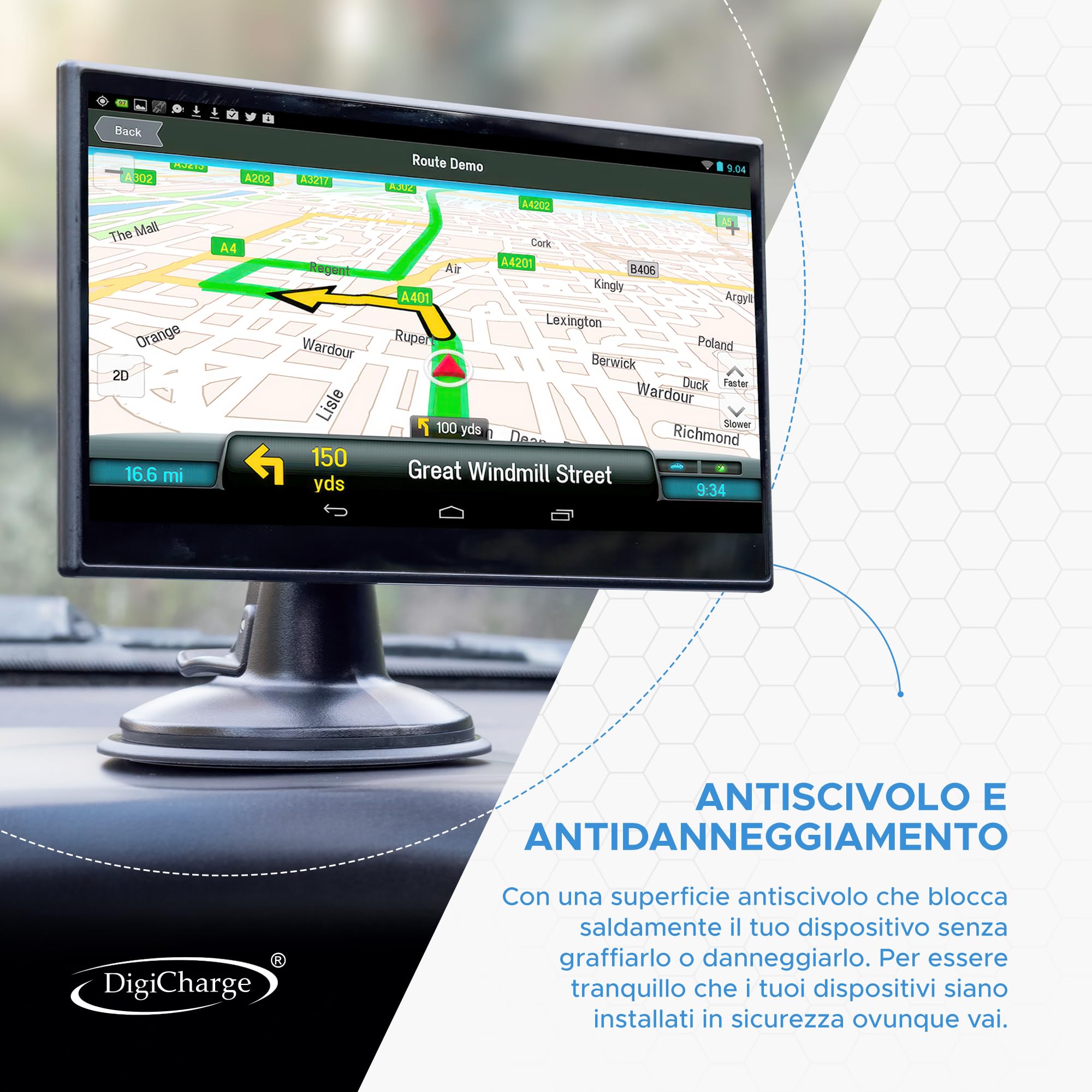 Disco di montaggio adesivo da 80mm per cruscotto GPS per auto Dash Pad