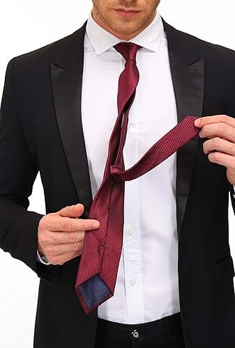 Miniatura 8 de Adulove Corbata clásica de seda para hombre, corbatas de cuello jacquard tejidas, 6 unidades