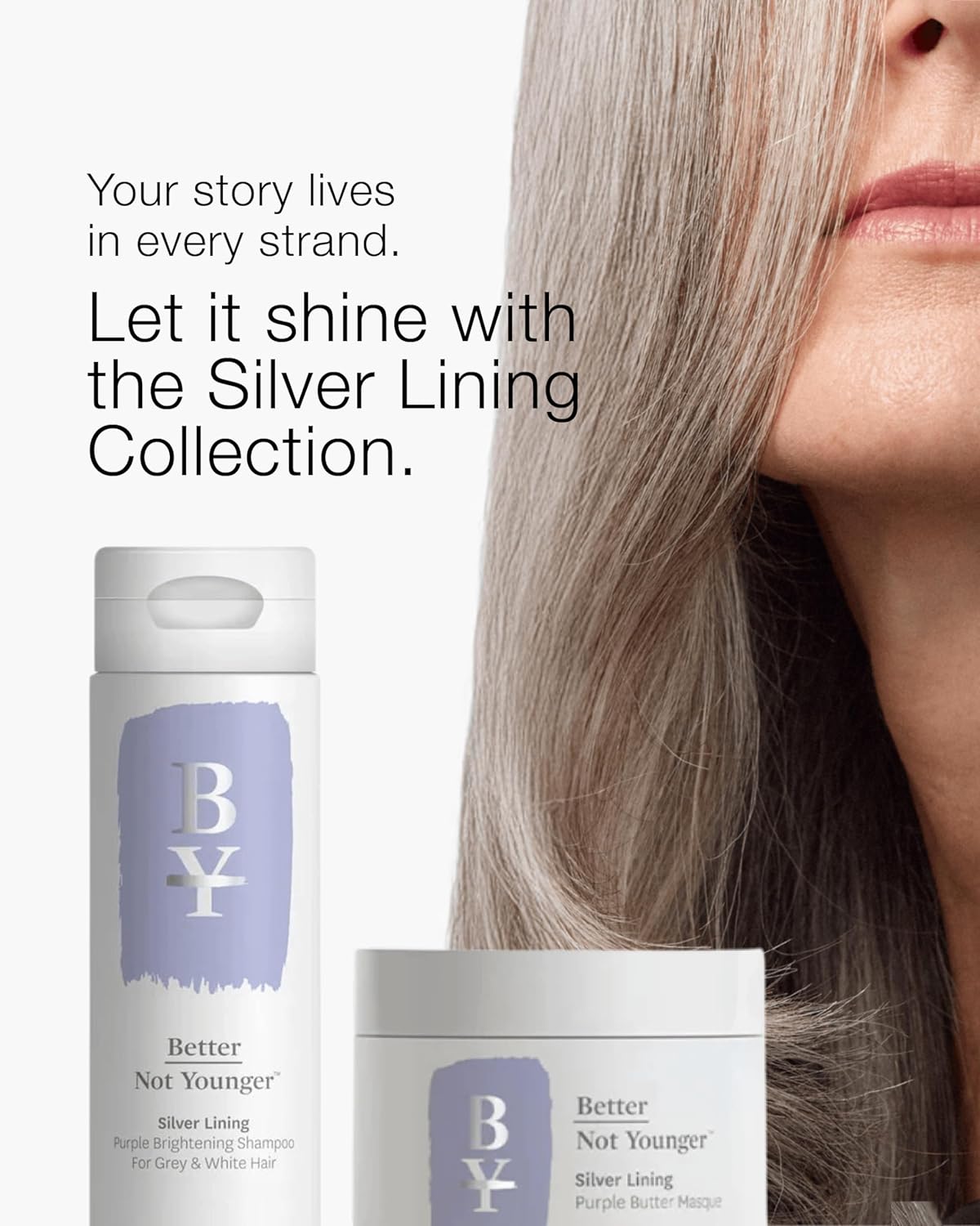 Better Not Younger Silver Lining Purple Hair Mask for Women 40+ – Deep Conditioning Treatment for Gray, Silver & Blonde Hair - Butter Mask with Plant-Based Oils – Hydrates & Neutralizes Brassiness - Image 6