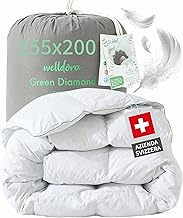 Welldora Comfort Duvet 155 x 200 cm, Extra Soft Feathers and Down, Specialist Tested, Oeko-Tex, Allergy Sufferers, RDS Certified for Animal Welfare, All-Year Feather Duvet Down Duvet
