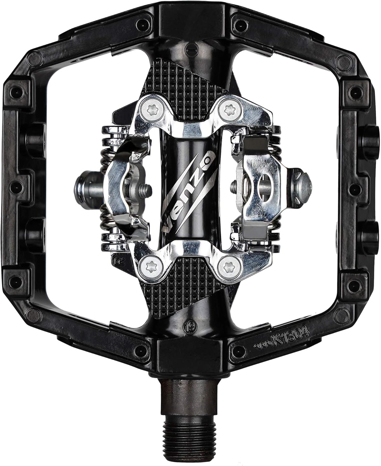 VENZO Shimano SPD Compatible Mountain Bike CNC Cr-Mo Sealed Pedals with Cleats