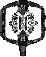 Vista 4 de VENZO Shimano SPD compatible con bicicleta de montaña CNC Cr-Mo pedales sellados con tacos