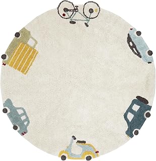 Lorena Canals| Alfombra Infantil Lavable Juego - Wheels, Ø 140 cm