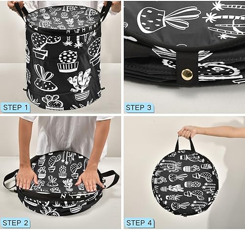 Miniatura 4 de atorage Decoracion foldable laundry basket for gadget Cacti Black,closet organizador para ropa